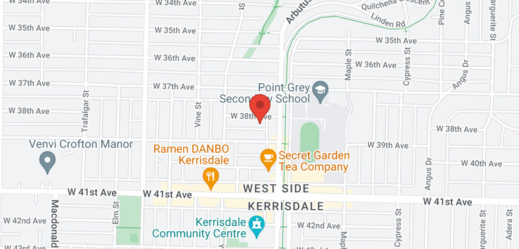 map of 302 2108 W 38TH AVENUE